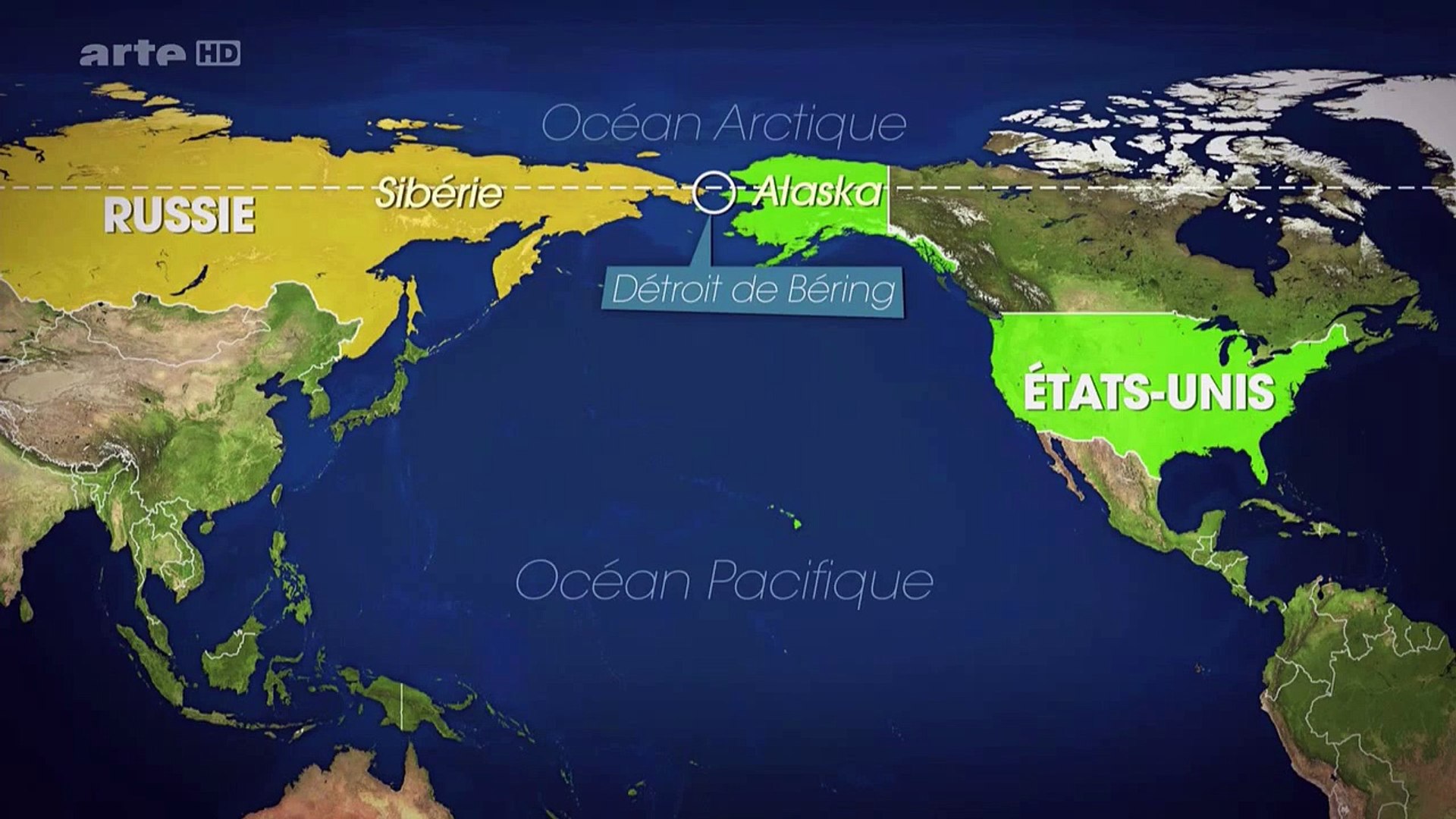 Detroit Separant La Russie De L Alaska