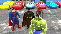 Superman, Batman, Spider man & HULK Custom Lightning Mcqueen Cars!