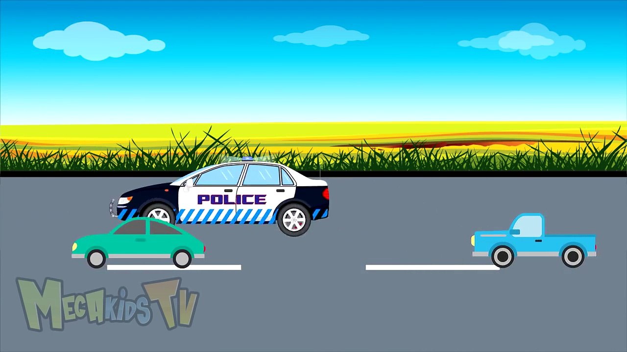 Taxi Monster Truck Vs Police Car - Video For Kids