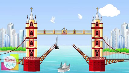 London Bridge is Falling Down Nursery Rhyme | Cartoon Animation Songs For Children