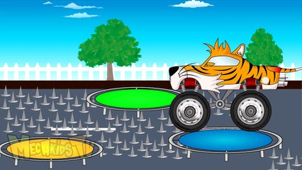 Tiger Truck - Monster Trucks For Children - Mega Kids Tv