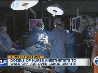 Dozens of nurse anesthetists to walk off the job