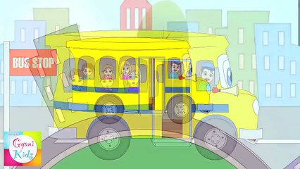 The Wheels on the Bus Nursery Rhyme | Cartoon Animation Song For Children