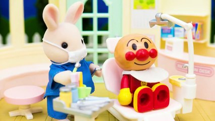 アンパンマンおもちゃアニメ 歯医者さんで歯を磨いてピカピカに！PPCandy Channel Anpanman Toy Anime Let's Brush Teeth
