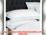 Paoletti Harvard Border Panel Duvet Cover Set White/Duck Egg Blue King