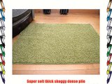 Meadow Green Machine Washable Thick Soft Shaggy Rug. Available in 5 Sizes.(100cm x 160cm)