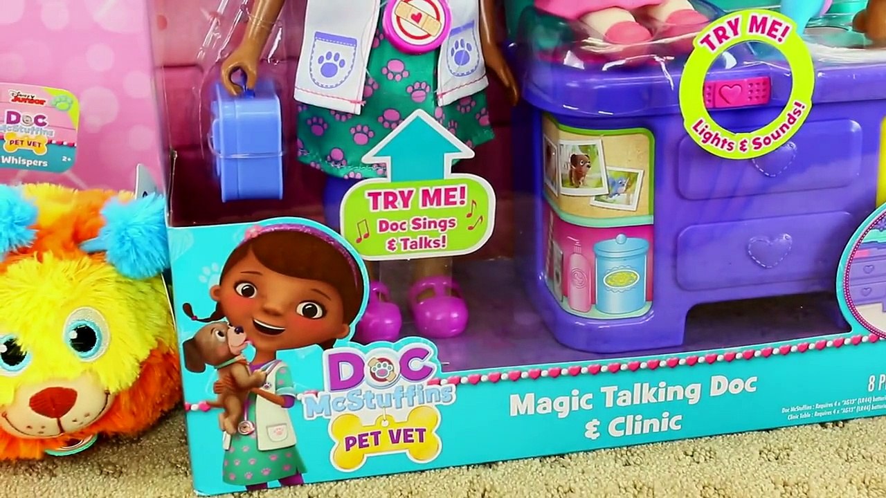 Doc McStuffins Pet Vet Checkup Center & Barbie Great Puppy Adventure, Findo, Squibbles Doc