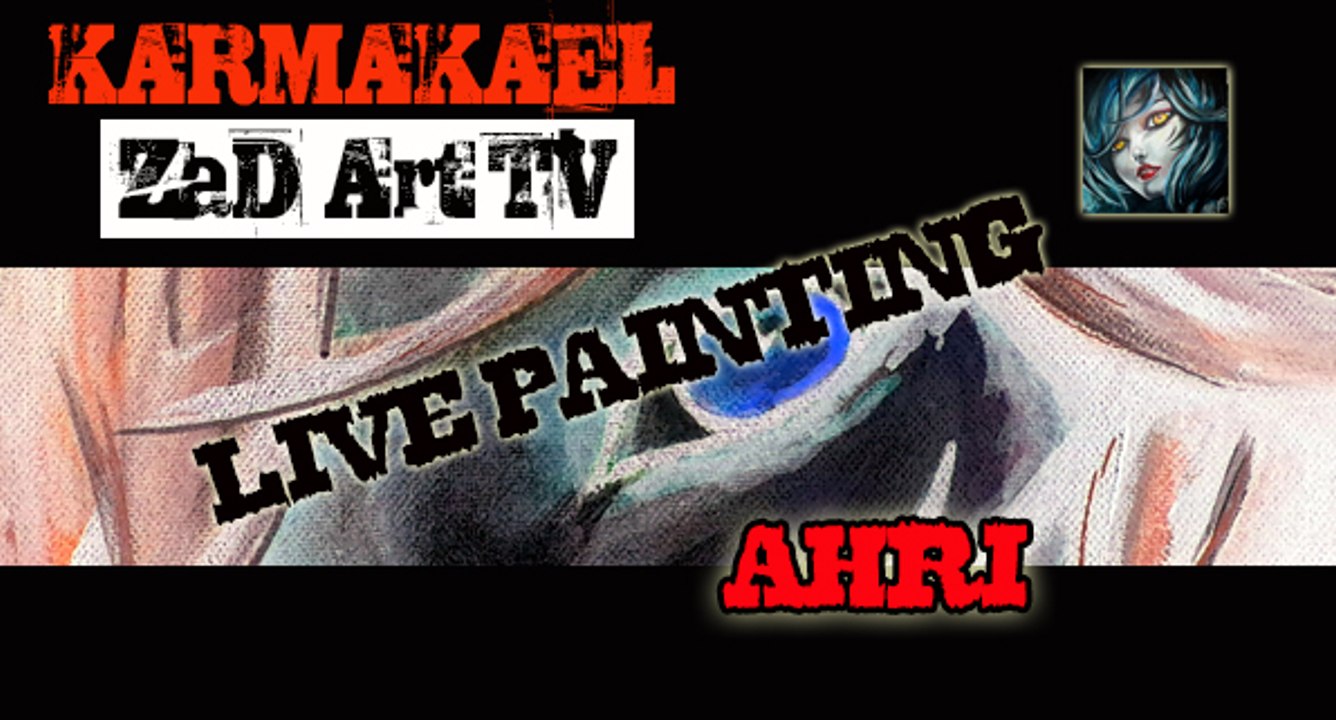 ahri fan art league of legend  acrylique sur toile