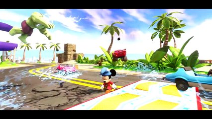 Lightning McQueen Cars  Playground with Hulk & Mickey Mouse Compilation FUN ! Playtime Kids