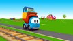Toy Trucks Playground: TRAIN STATION Cartoon LEO & LIFTY Construction Games & Puzzles!