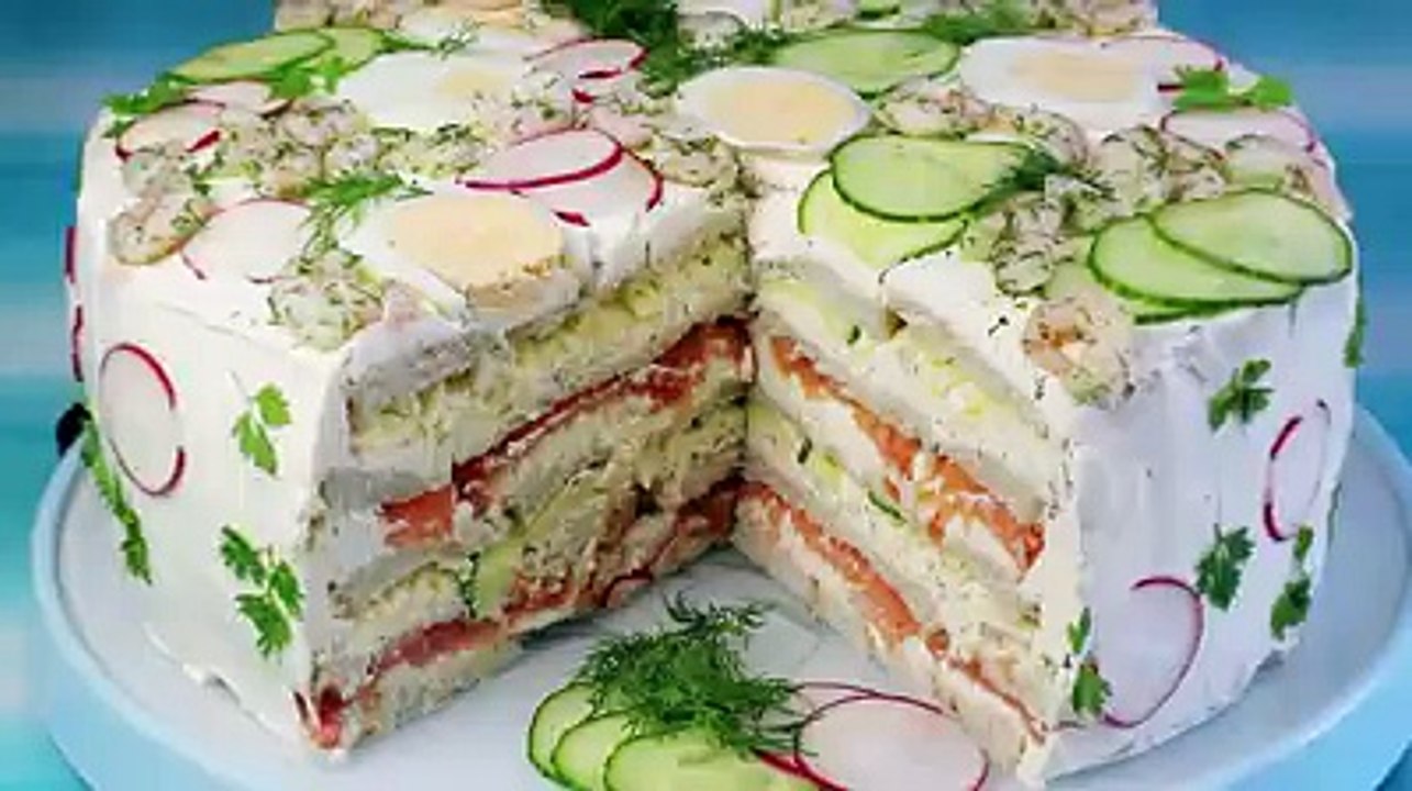 Salty vegetable cake