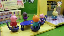 mattel Unboxing TOYS Review/Demos - Peppa pigs tea house best friends toy set science