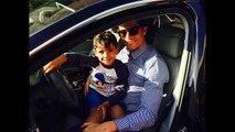 Cristiano Ronaldo with his son - like father like son 2015