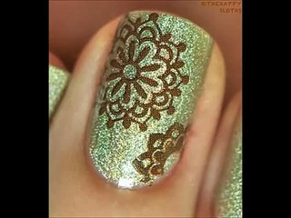 Attractive Mehandi Henna Designs with Nail Art
