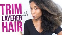 How To Trim Layered Natural Hair At Home | Dry   Stretched Hair - Naptural85