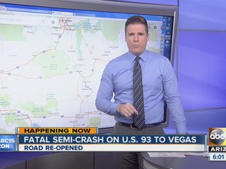 US 93 reopens after deadly crash in Kingman