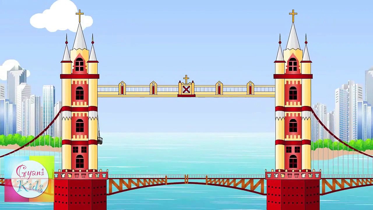 London Bridge is Falling Down Nursery Rhyme | Cartoon Animation Songs For Children