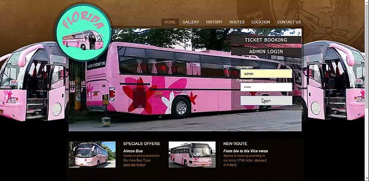 Bus Reservation System in PHP/MYSQL/HTML/CSS