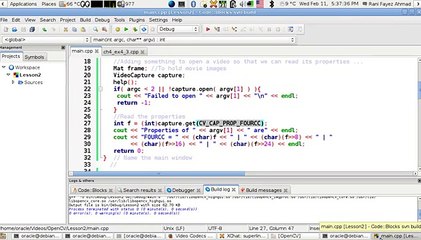 OpenCV Using C++ Lesson 30Printing The FourCC Of A Video (Arabic Version) - YouTube