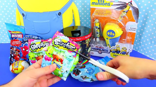 GIANT Minions Surprise Toys Kevin + Marvel Superheroes, Shopkins Blind Bags & Thomas Disne