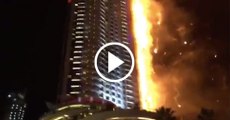 Fire engulfs 63-story luxury hotel near Burj Khalifa in Dubai