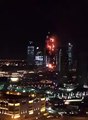 Fire at Address Hotel Near Burj Khalifa Dubai before New year celebration start