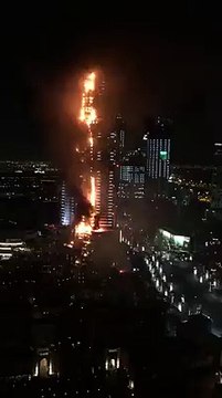Fire breaks out in building near massive New Year's Eve fireworks display in ‪‎Dubai!