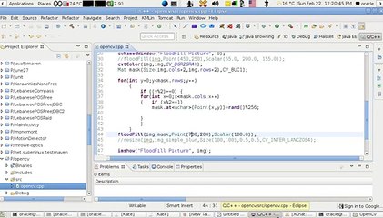 OpenCV Using C++ Lesson 36 Flood Fill An Image Using A Mask (Arabic Version)