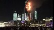 Fire erupts in hotel near Burj ul Khalifa on New Year Eve when people gather to celebrate 2016