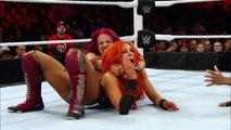 Sasha Banks Versus Becky  Lynch With a Commercial  Mid-Match