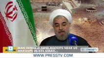 Iran denies it fired rockets near US warships in key strait
