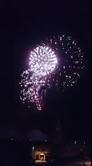 New Year Night fireworks at eiffel tower behria town Lahore 2016