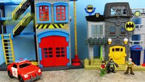 Batman and Robin Try to Become Firemen at the Imaginext Firehouse Batman Shoots a Water Cannon