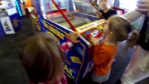 Girls at Chuck E Cheeses - Baby Halloween Party Fire Fun - Monster High Toddler Surprise