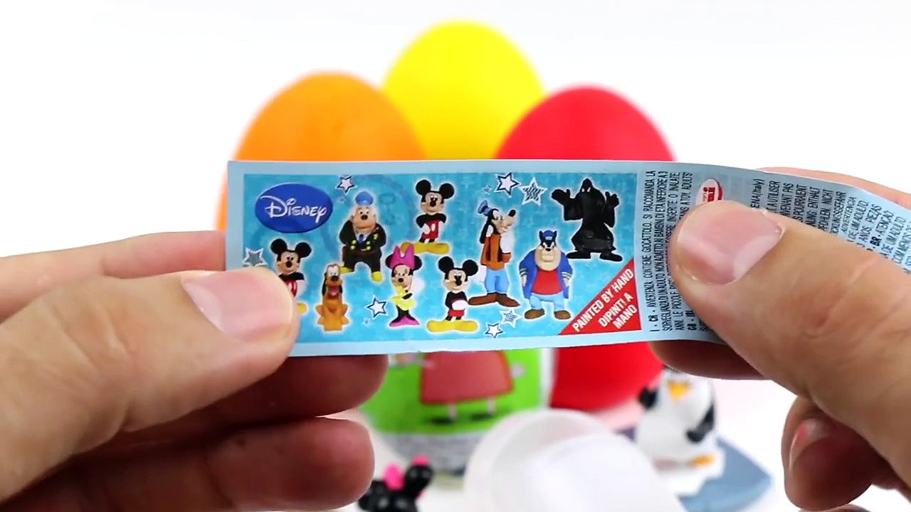 frozen Peppa Pig Kinder Surprise Eggs Mickey Mouse Play Doh Frozen Minnie toys minie
