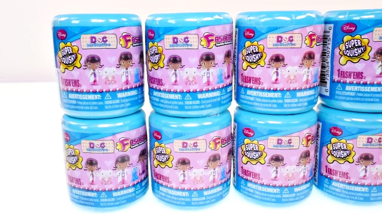 8 NEW Doc McStuffins Fashems Disney Junior Squishy Mashem Surprise Egg Toys! Lambie Stuffy