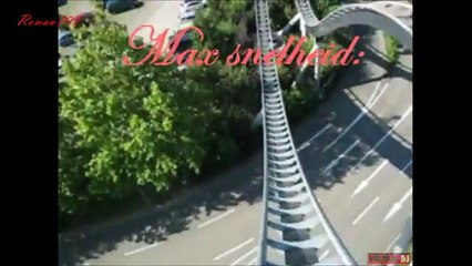 Silver star onride + station muziek met gegevens achtbaan