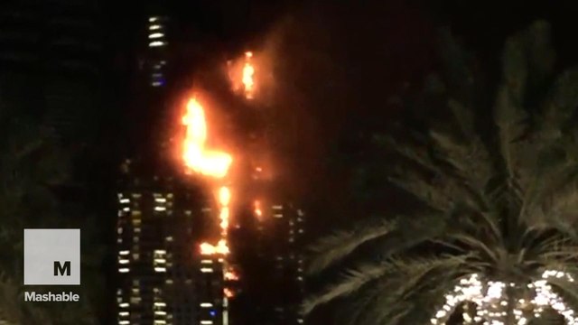 Hotel bursts into flames in downtown Dubai