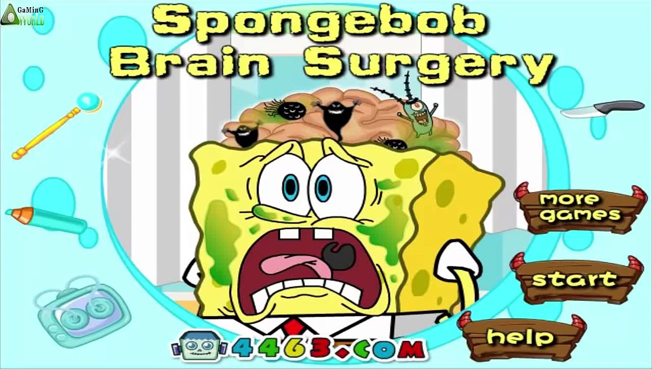 Spongebob Squarepants Online Games - Spongebob Brain Surgery Game For Kids [HD]