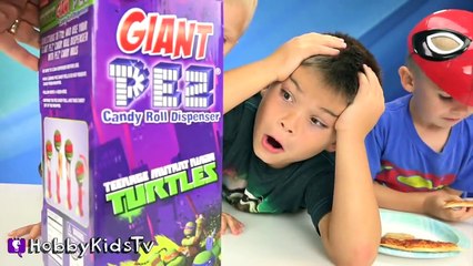 Biggest PEZ Candy Dispenser! TMNT+SURPRISE Minion AngryBird Spiderman Buckets, Pizza Hobby