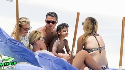 Cristiano Ronaldo's Son Shows Off Football Skills on the Beach