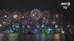 New Year: fireworks in Hong Kong