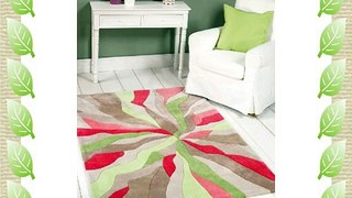 Quality HeavyWeight Modern Art Design Pink Green Area Rug in 80 x 150 cm (2'6'' x 5') Carpet