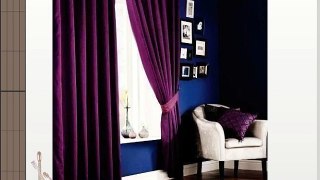 SUPERB QUALITY 90X108 PURPLE FAUX SILK PENCIL PLEAT FULLY LINED CURTAINS *TUR*