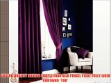 SUPERB QUALITY 90X108 PURPLE FAUX SILK PENCIL PLEAT FULLY LINED CURTAINS *TUR*