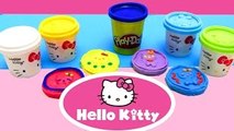 Hello Kitty Dough Pack with Molds and Shapes Play Doh Hello Kitty Figures Peppa Toys Kit P