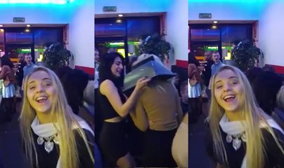 Fail Girl gets head in the trash