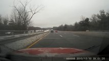 Ice Sheet Destroys Windshield Saab 9-5