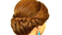 Braided Updo Hairstyle for Medium Long Hair.