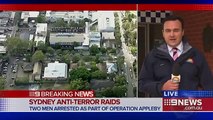 Police arrest two suspects druing anti-terror raids in Sydney